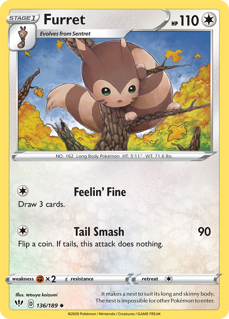 Darkness Ablaze Furret #136/189
